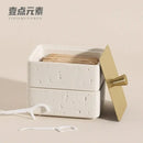 GobekUsa Double Decker Jewelry Organizer with Natural Stone, 2 in 1 Floss Box & Bathroom Ornament