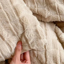 GobekUsa Cozy Rabbit Velvet Queen Bedding Set for Autumn/Winter