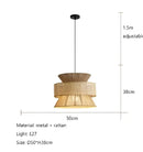 GobekUsa Handmade Hemp Rope Chandelier Pendant Light for Restaurant and Cafe