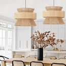 GobekUsa Handmade Hemp Rope Chandelier Pendant Light for Restaurant and Cafe