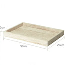 GobekUsa Beige Travertine Marble Bathroom Accessories Set - Soap Dispenser, Soap Dish, Reed Diffuser