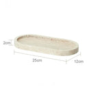 GobekUsa Beige Travertine Marble Bathroom Accessories Set - Soap Dispenser, Soap Dish, Reed Diffuser