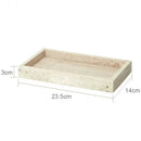 GobekUsa Beige Travertine Marble Bathroom Accessories Set - Soap Dispenser, Soap Dish, Reed Diffuser