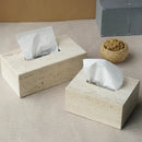 GobekUsa Beige Travertine Marble Bathroom Accessories Set - Soap Dispenser, Soap Dish, Reed Diffuser