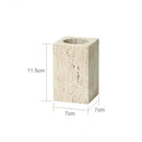 GobekUsa Beige Travertine Marble Bathroom Accessories Set - Soap Dispenser, Soap Dish, Reed Diffuser