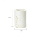 GobekUsa Beige Travertine Marble Bathroom Set - Soap Dispenser Toothbrush Holder Tissue Box