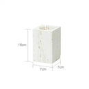 GobekUsa Beige Travertine Marble Bathroom Set - Soap Dispenser Toothbrush Holder Tissue Box