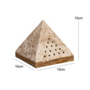 GobekUsa Beige Travertine Marble Mubkhar Bakhoor Incense Holder Oud Burner