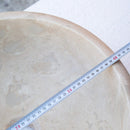 Handcarved Beige Travertine Natural Stone Round Drop Sink
