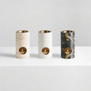 GobekUsa Beige Travertine Stone Essential Oil Burner Diffuser Cyclinder 7x14CM