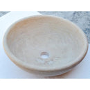 Beige Travertine Natural Stone Vessel Bathroom Sink 16x6 Honed
