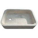 Beige Travertine Wall Mount Bathroom Sink With Hidden Drain
