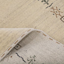 Beige Tribal Border Hand Loomed Wool Area Rug