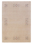 Beige Wool Area Rug Tribal Center Medallion - Hand Loomed Design by The Rug Decor