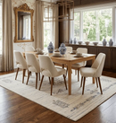 Beige Wool Area Rug - Hand Loomed Tribal Center Medallion Medium by The Rug Decor