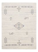 Beige Wool Area Rug - Hand Loomed Tribal Center Medallion Medium by The Rug Decor