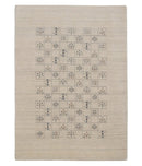 Wool Area Rug Hand Loomed with Authentic Beige Tribal Design by The Rug Decor