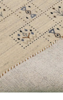 Wool Area Rug Hand Loomed with Authentic Beige Tribal Design by The Rug Decor