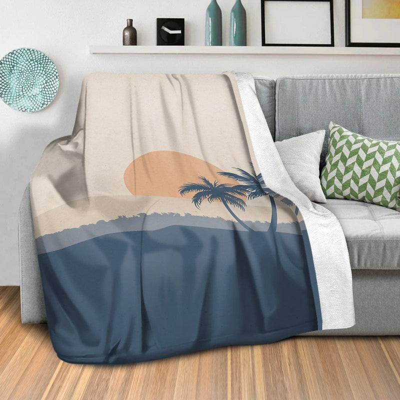 Beige Tropics A Blanket