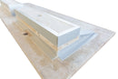 Beige Travertine Wall Mounted Double Vanity Bathroom Sink 23x60