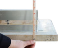 Beige Travertine Wall Mounted Double Vanity Bathroom Sink 23x60