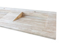 Beige Travertine Wall Mounted Double Vanity Bathroom Sink 23x60