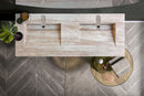 Beige Vein-Cut Travertine Double Bathroom Vanity Top Sink - (W)23" (L)60" (H)5.5"