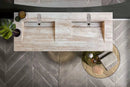 Beige Travertine Wall Mounted Double Vanity Bathroom Sink 23x60