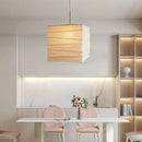 GobekUsa Cube Rice Paper Pendant Lamp for Living Room Bedroom Cafe
