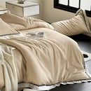 GobekUsa Hot Diamond Lace Egyptian Cotton Bedding Set: Sheet, Pillowcase, Duvet Cover, Full-Queen-King Size