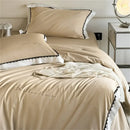 GobekUsa Hot Diamond Lace Egyptian Cotton Bedding Set: Sheet, Pillowcase, Duvet Cover, Full-Queen-King Size