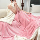 GobekUsa Double-Layer Coral Fleece Jacquard Blanket: Warm & Multi-Functional for Home & Travel