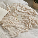 GobekUsa Cool Summer Air Conditioning Blanket - Beige Wine Nordic Decorative Throw