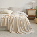 GobekUsa Cool Summer Air Conditioning Blanket - Beige Wine Nordic Decorative Throw