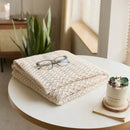 GobekUsa Cool Summer Air Conditioning Blanket - Beige Wine Nordic Decorative Throw