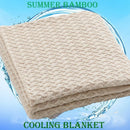 GobekUsa Cool Summer Air Conditioning Blanket - Beige Wine Nordic Decorative Throw