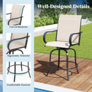 2 Pieces 360 Rotating Bar Stool Set with Armrests for Patio by LJGDeals