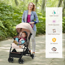 Lightweight Aluminium Frame Baby Stroller with Net by LJGDeals