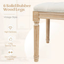 French Vintage Entryway Bench 47 Inch Upholstered Dining Bench by LJGDeals
