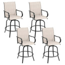 2 Pieces 360 Rotating Bar Stool Set with Armrests for Patio by LJGDeals