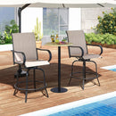 2 Pieces 360 Rotating Bar Stool Set with Armrests for Patio by LJGDeals