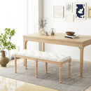 French Vintage Entryway Bench 47 Inch Upholstered Dining Bench by DirectDeals