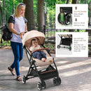 Lightweight Aluminium Frame Baby Stroller with Net by LJGDeals