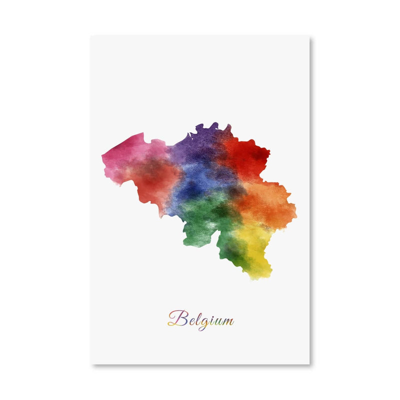 Belgium Rainbow Canvas