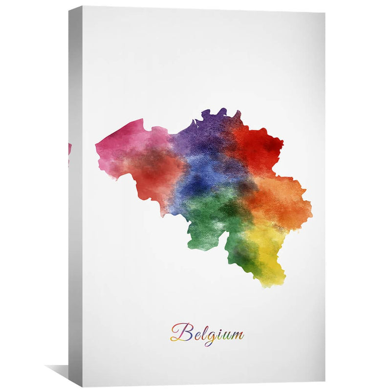 Belgium Rainbow Canvas