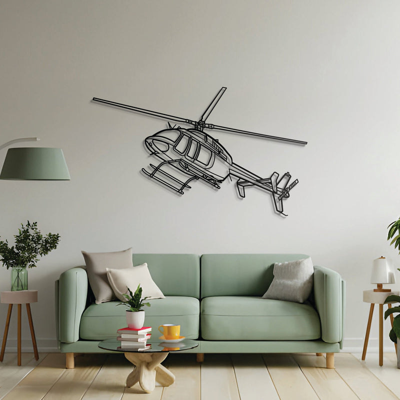 407GX Angle Metal Aircraft Wall Art - NCP0004