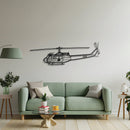 UH-1 Iroquois Huey 1970 Metal Aircraft Wall Art - NCP0301