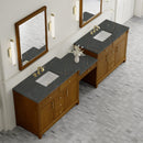 James Martin Bellshire 120" Double Bathroom Vanity, Honey Oak