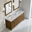James Martin Bellshire 72" Double Bathroom Vanity, Honey Oak
