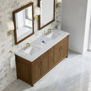 James Martin Bellshire 72" Double Bathroom Vanity, Honey Oak